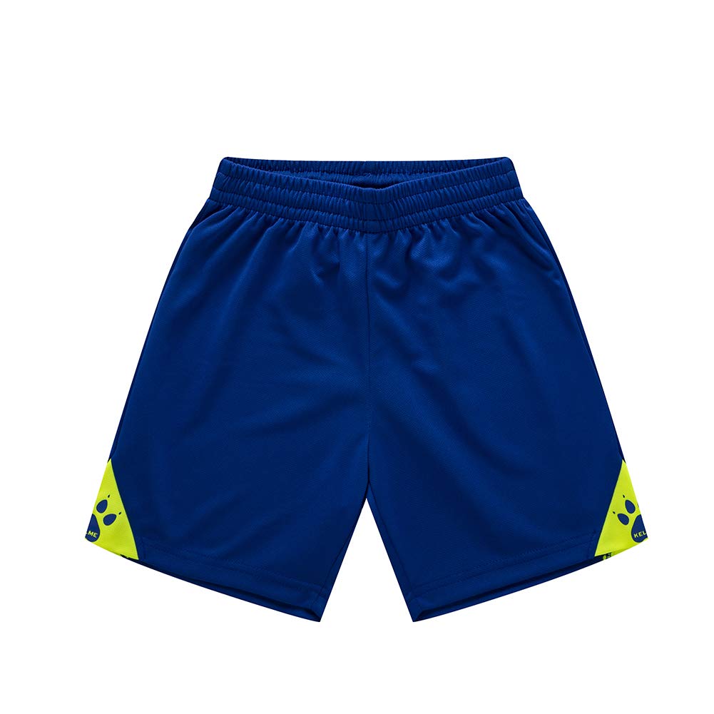 [Kelme] Детская футбольная форма Юниорский комплект: футболка с коротким рукавом и шорты, с носками (Флуоресцентный желтый, 140 см)
