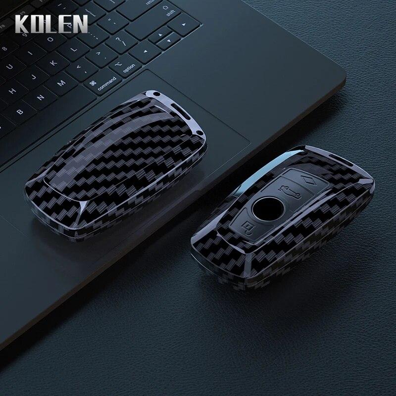 ABS Carbon Fiber Car Key Case Cover For BMW 1 2 3 4 5 6 7 Series X1 X3 X4 X5 X6 X7 F10 F20 F30 G20 G30 G01 F15 F16 G02 G05 F34