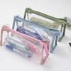 Clear Pencil Pouch Case with Zipper Waterproof Toiletry Makeup Storage Bag Student