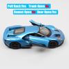 Масштаб 1/36 Ford GT, литая под давлением модель автомобиля, игрушечный автомобиль с откатным механизмом и открытыми дверями для детей, коллекция подарков для мальчиков и девочек