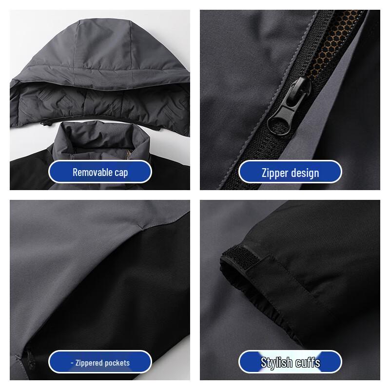 JEANSWEST Men's Loose Fit Hooded Winter Padded Outdoor Jacket