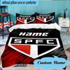 Custom Name Sao Paulo Team Spirit Bedding Set 3pcs, Bedding Set Including 1pc Duvet Cover And 2pcs Pillowcases for Bedroom, Dormitory Gift
