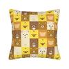 Мультяшная наволочка для подушки Rilakkuma Мультяшный медведь Полиэстер Подушка-плед Забавная наволочка