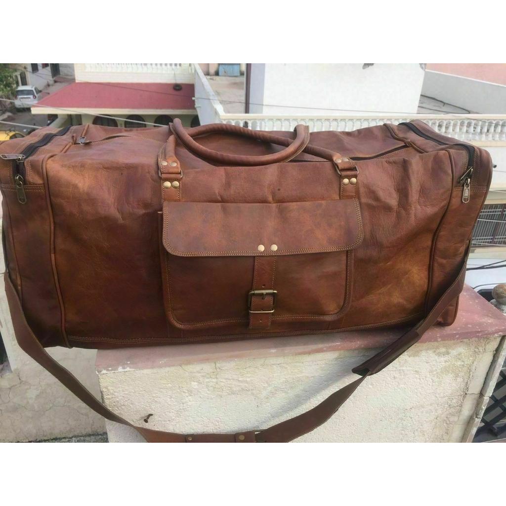 Кожаная дорожная мужская дорожная сумка для выходных в тренажерном зале, винтажная дорожная сумка S на ночь, новая спортивная сумка