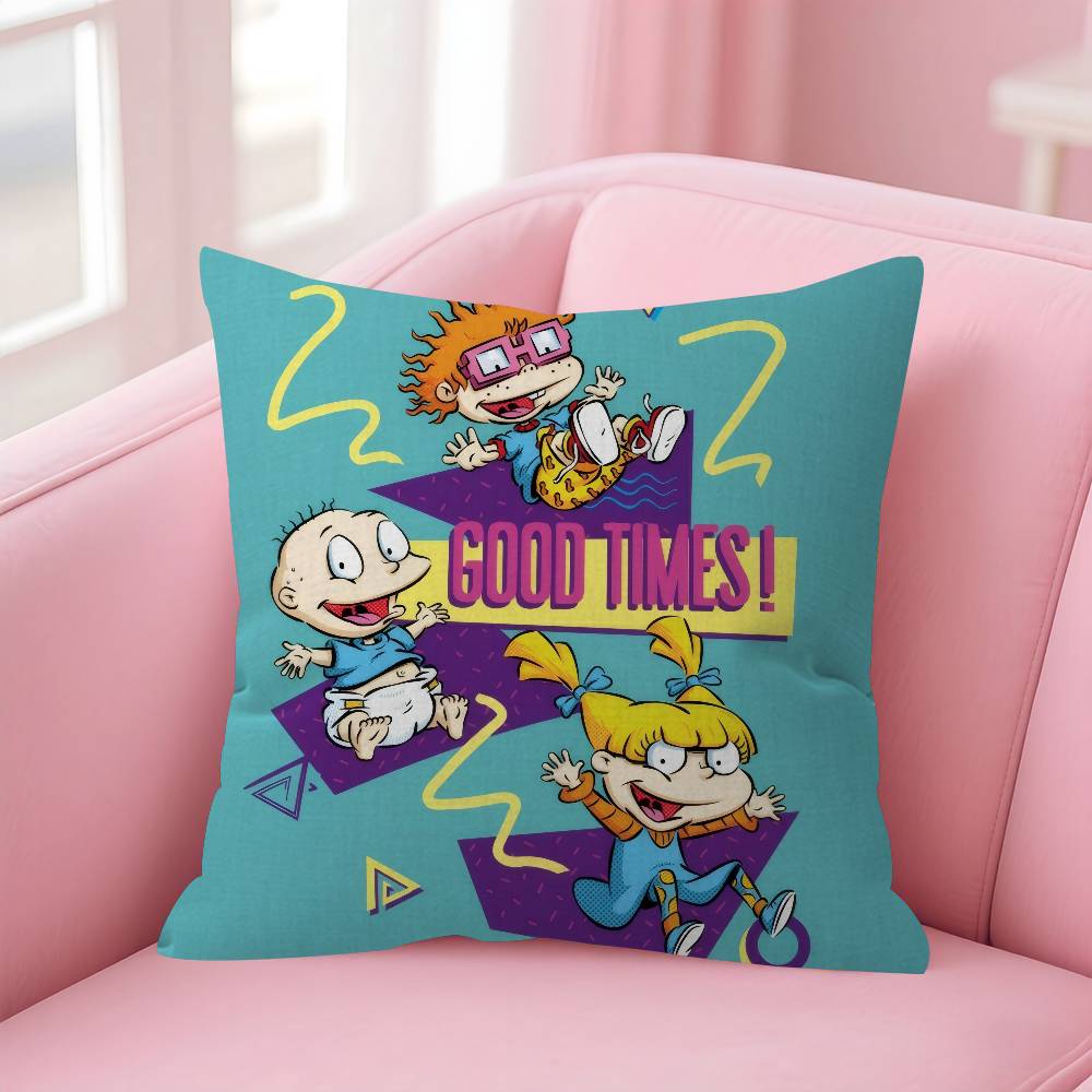 Классическая детская анимация R-Rugrats Подушка Наволочка Чехол для диванной подушки Украшение для комнаты Подарок для детей