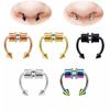 1pcs U Shaped Fake Piercing Nose Ring Alloy Nose Piercing Hoop Septum Rings for Women Body Jewelry Gifts Fashion Magnetic