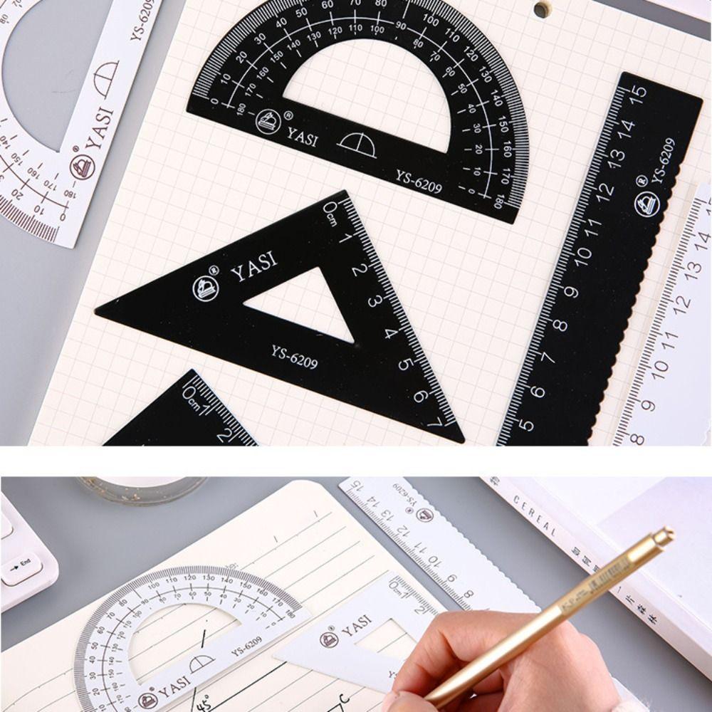 4 шт./компл. принадлежности для студентов, инструменты для рисования, транспортир из алюминиевого сплава, прочный инструмент для математической геометрии, детский инструмент