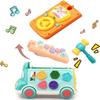 Plastic Music Activity Bus Baby Toy Montessori Whack-a-Mole Toys  Baby Girls Gifts