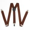 Adjustable Unisex Suspenders Clips for Trousers and Suit Pants, Elastic Webbing, Multi-Color Options
