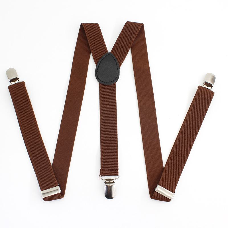 Adjustable Unisex Suspenders Clips for Trousers and Suit Pants, Elastic Webbing, Multi-Color Options