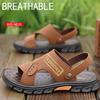 Мужские сандалии 2025 года, новые летние тапочки с мягкой подошвой и нескользящей подошвой для вождения, рыбалки, отдыха на пляже