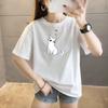 Short-sleeved T-shirt Women's Summer Student Casual Cartoon Blouse Fashion Round Neck   Women's Clothing