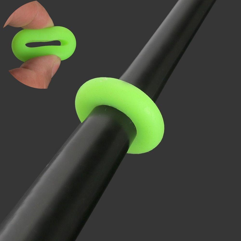 100pcs 2.5cm Waterproof Elastic Rod Stop Ring 3.0cm Rod Clip O-Shape Rubber Stopper  Fishing Tools