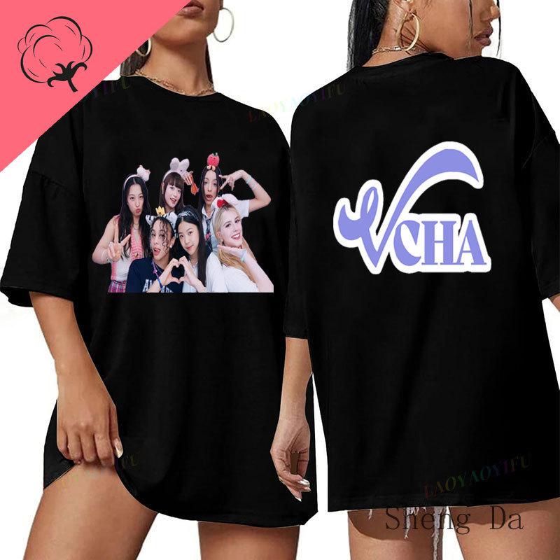 Kpop Vcha Rising Girl Group Usa Music Band Fan Tees 2000s Clothes Y2k Clothes Cotton Crewneck Ropa De Mujer Hot Sale Unique