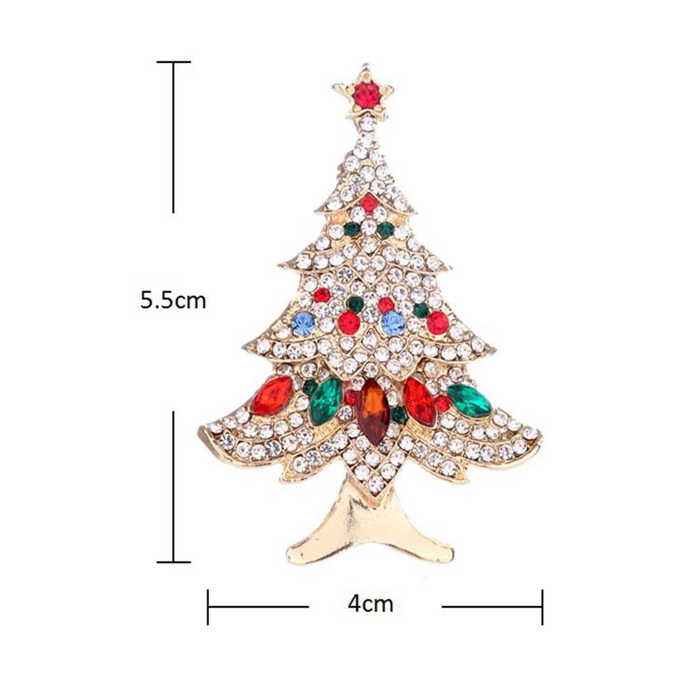 New Fashion Christmas Tree Alloy Rhinestones Brooch Pin Clothes Accessory
