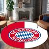 1pc B-Bayern Munich Carpet, Round Rug, Comfortable, Suitable for Entryways, Living Rooms, Office, And Bedrooms, Christmas Decoration