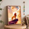 Disney Масляная живопись Сделай сам Цифровая живопись Король Лев Закат Скала Прайда Ручная роспись Настенное искусство для гостиной или прихожей.