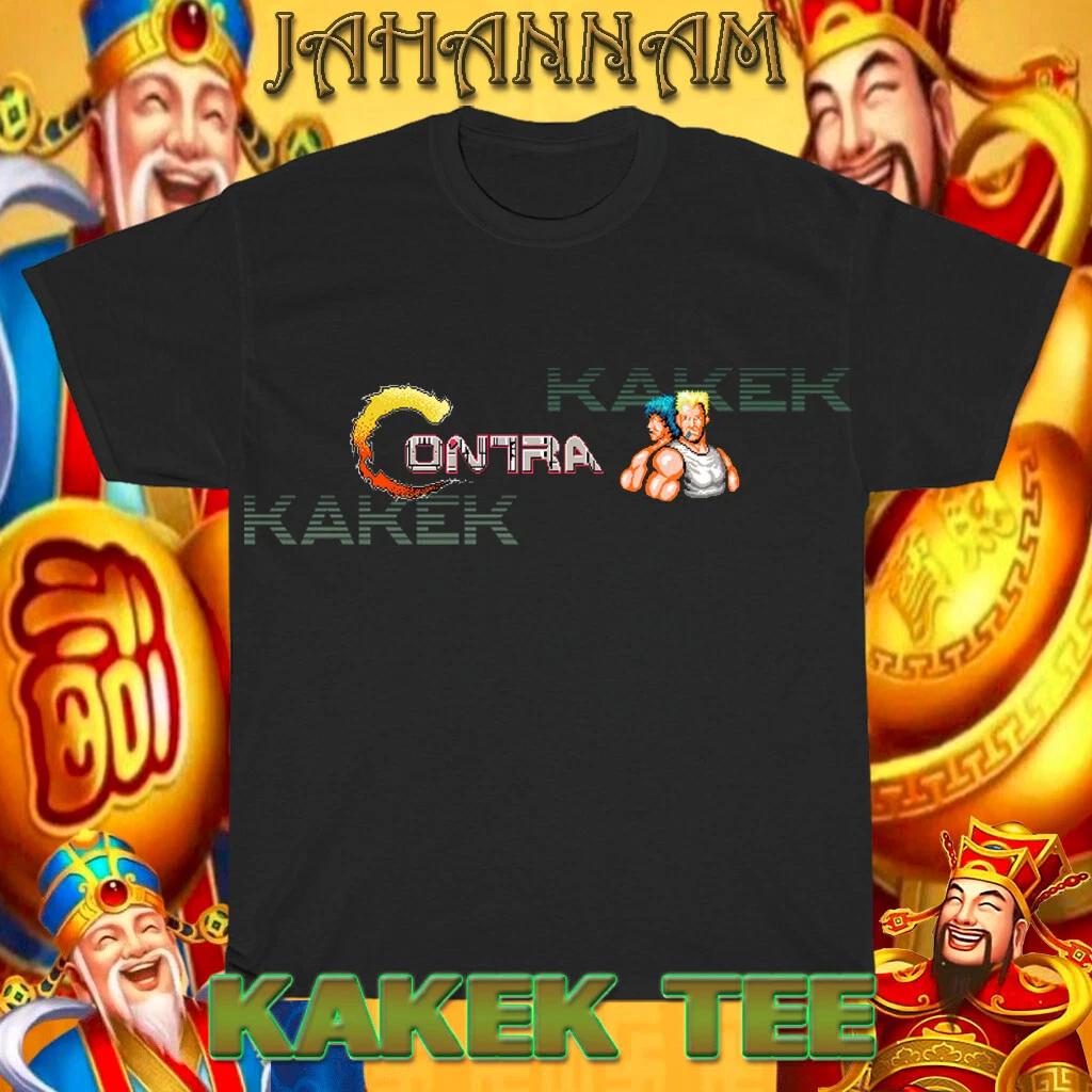 New Shirt Contra Video Game Logo Funny T shirt USA Size S to 5XL