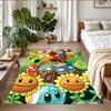 Противоскользящий коврик для пола из кристаллического бархата, Растения против. Ковер с дизайном «Зомби» для помещений, гостиной, спальни, домашнего декора
