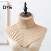 Fake Collar Elastic Reusable Solid Color Thickened Warm False Collar Versatile Decorative Scarf Daily Wear