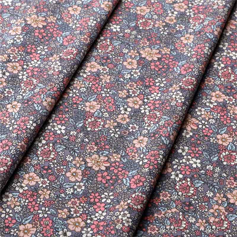 Fresh Printed Light and Thin Skin Friendly Handmade DIY Rich Colors Pure Cotton Floral Print Poplin Fabric Fabric Breathable