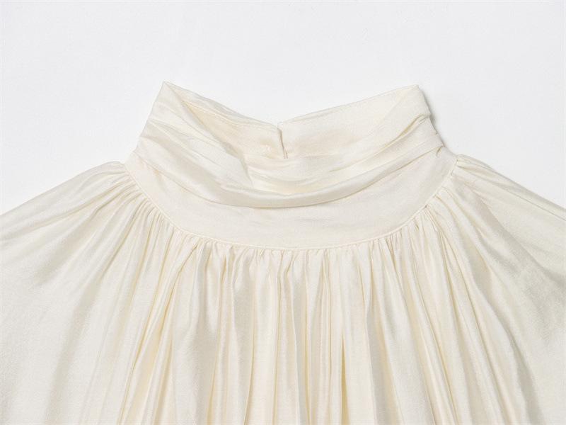 Women's Draped Long Sleeve Blouse - Stylish 2025 Fashion