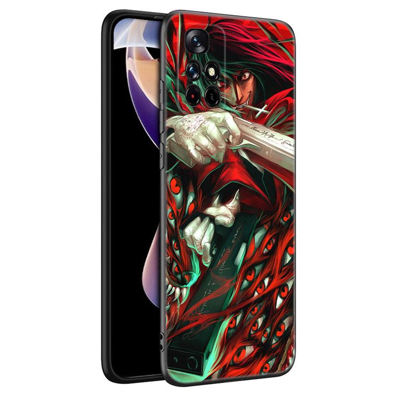 Аниме Hellsing черный силиконовый чехол для телефона Xiaomi Redmi Note 10 11 11S 12 13 4G 8 9 11T Pro 5G Plus 8T 9S 10S 12S