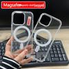 16 Прозрачный Магнитный Чехол MagSafe в Стиле Apple для iPhone 13/14 - Жесткий Чехол Два в Одном