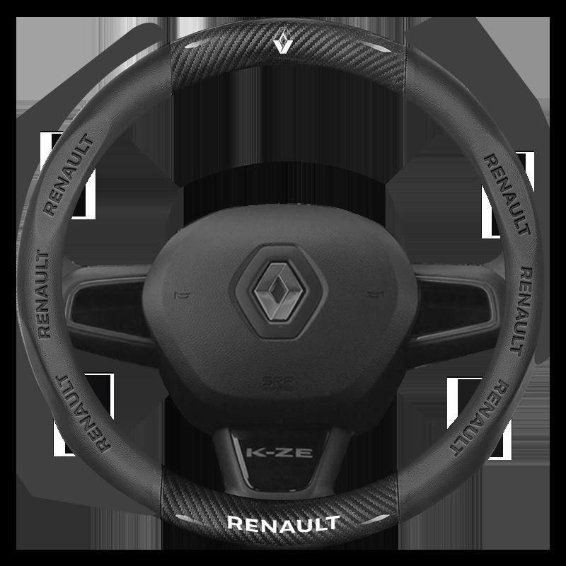 Накладка на руль автомобиля из углеродного волокна для Renault Scenic Clio Laguna 2 3 4 5 Kangoo Fluence Megane Trafic Talisman Twingo Kaptur