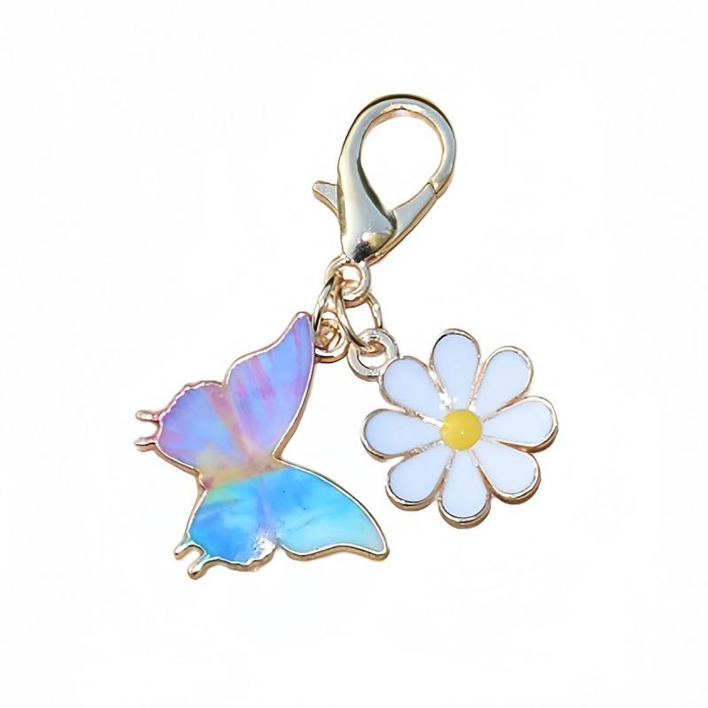 1 шт. DIY Подарок Подвеска-брелок с дизайном бабочки Металлический брелок для ключей Креативность Вечеринка Маргаритка Милый