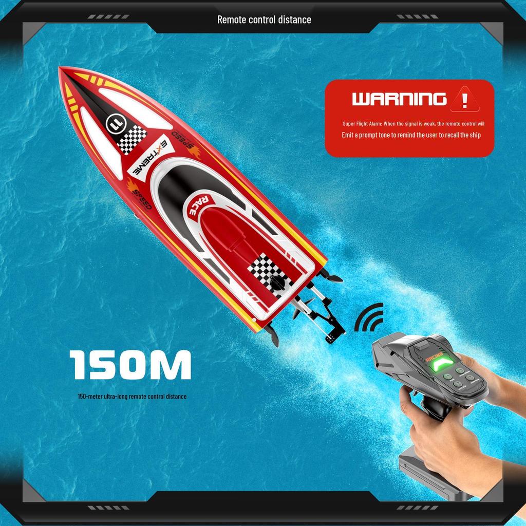Customized Children's Educational Remote-Controlled Speedboat Toy - Popular Electric Boat for Outdoor Play
