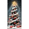 2026 Christmas Tree Pattern Door Cover 185*90cm Banners Home Outdoor Decorations For Entrances Rooms Kitchen Dedroom Hanging