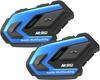 2-Pack M910 Motorcycle Bluetooth Helmet Intercom Upto 6 Riders Multi Wireless Waterproof Interphone Headsets 1500m