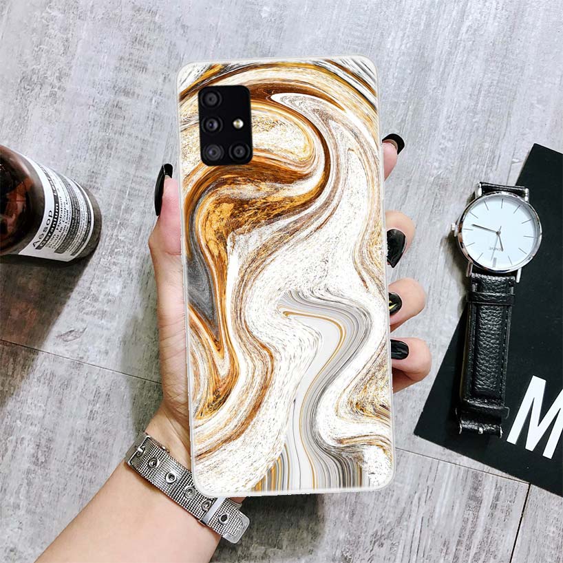 Модный золотой розовый геометрический мраморный чехол для телефона Samsung Galaxy A12 A22 A32 A42 A52 A72 A51 A71 5G A41 A31 A21 A02S M12 M21 M31