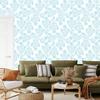 Wallpaper Flowers White and Celadon, White Background for Living Room and Bedroom 50x1000