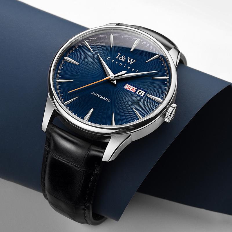 IW Luxury Brand Top Quality Fashion Men Automatic Mechanical Watch Waterproof Calendar Week Leather MIYOTA Movement Watch