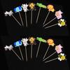 10Pcs Forest Party Animal Paper Cup Cake Top Cartoon Crocodile Lion Zebra Cake Top Birthday Party Decoration