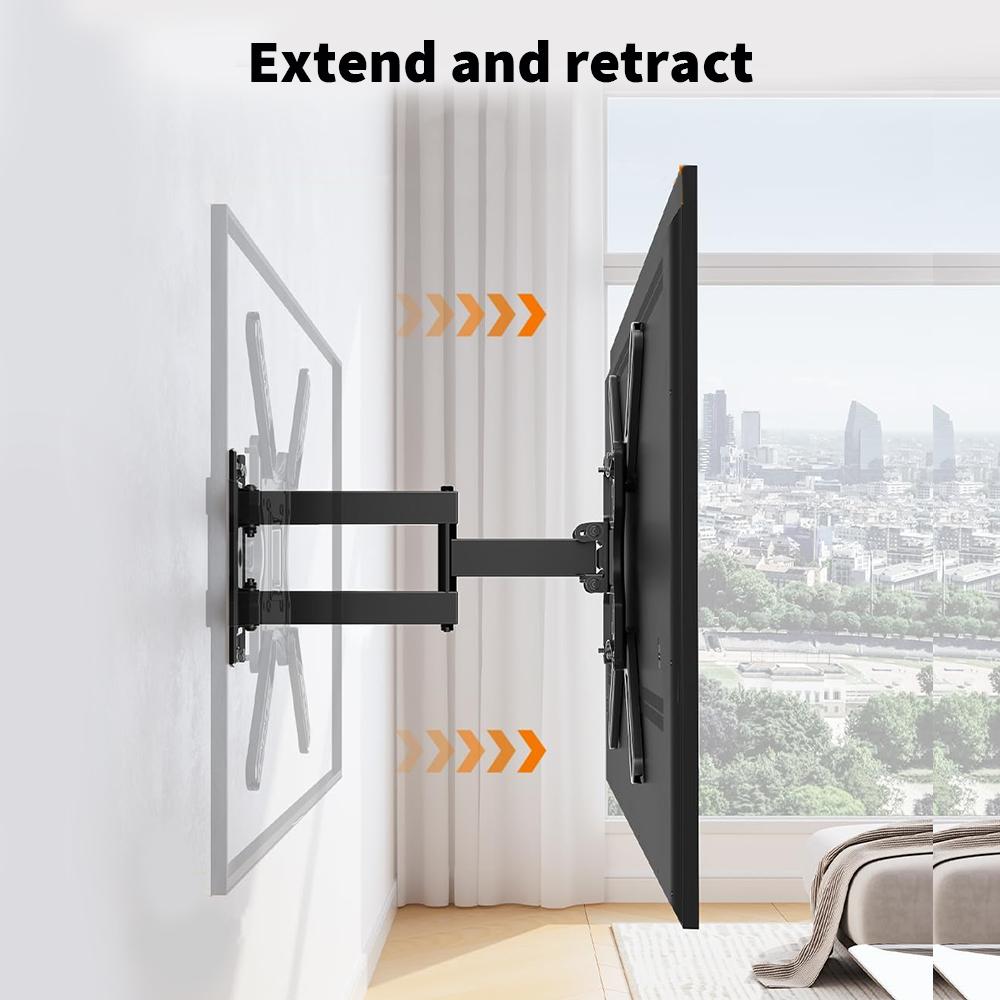 Universal Retractable TV Monitor Wall Mount Bracket Articulating Arms Swivel Tilt Extension Rotation TV Stand Expansion Bracket