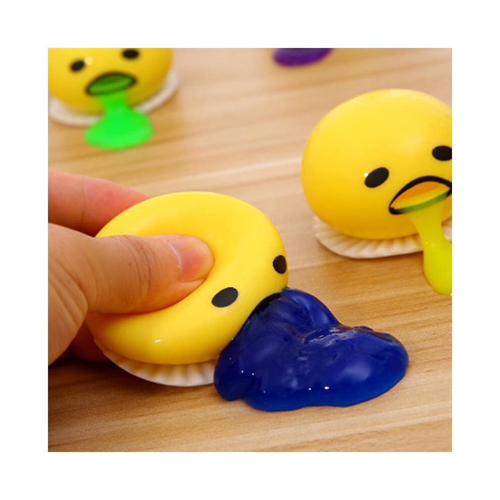 Gudetama Egg Toy Novelty Stress Relief Squeeze Yolk Vomiting Egg Fidget Sensory Toy Gift For All Ages New 6pcs
