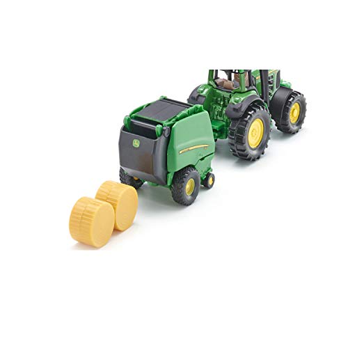 Трактор BorneLund SIKU John Deere с пресс-подборщиком SK1665