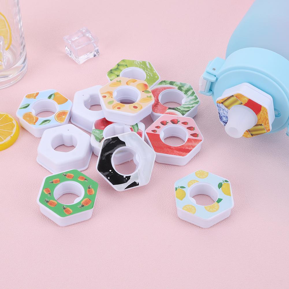 Portable Fruit Flavor Pods Water Bottle Air Scent Flavour Pods with Fragrance 0 Calories Flavor Rings for Sports Water Bottles