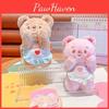 Playful And Fun Plush Cream Bear Face Keychain Cute Accessory For Bags Keys And