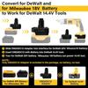 Для Makita/Dewalt/Milwaukee 18V Литиевая Батарея на для Dewalt 12V 14.4V Ni-MH Батарею Инструментов Адаптер-Преобразователь Батареи