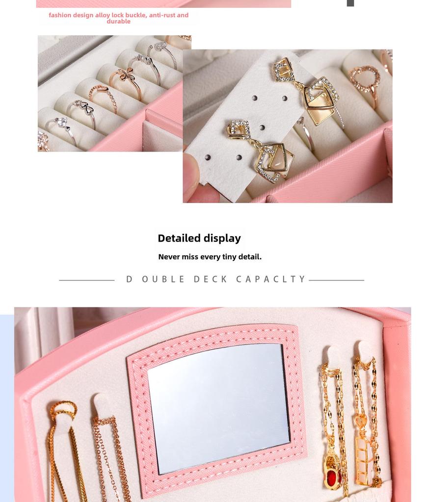 Запираемая многослойная шкатулка для сережек – ящик для хранения детских вещей Princess