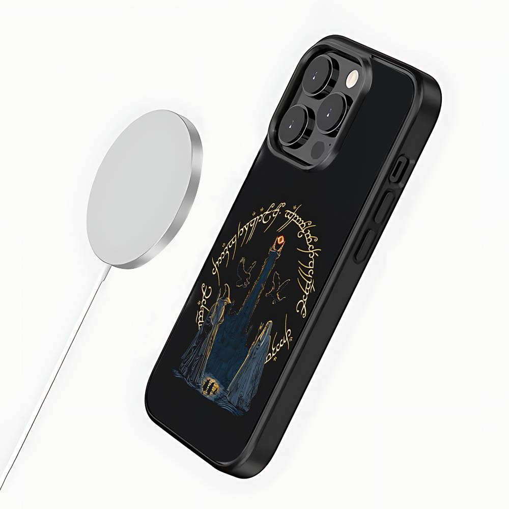 Чехол для телефона L-Властелин К-Колец Карта Для iPhone 17,16,15,14,13,12,11,Pro,Max,Plus,Mini,SE4,E Магнитный Magsafe Беспроводная Зарядка