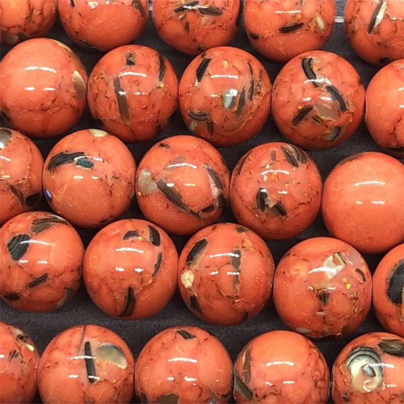 Круглые свободные золотые нити ракушки каменные разделительные бусины для изготовления ювелирных изделий своими руками браслет с подвесками 6/8/10 мм