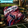 1PC Custom Name Blanket Texans basketball Flannel blankets Patterns Throw Blanket All-Season Soft Gift for Couch, Bed, Camping, Birthday gifts