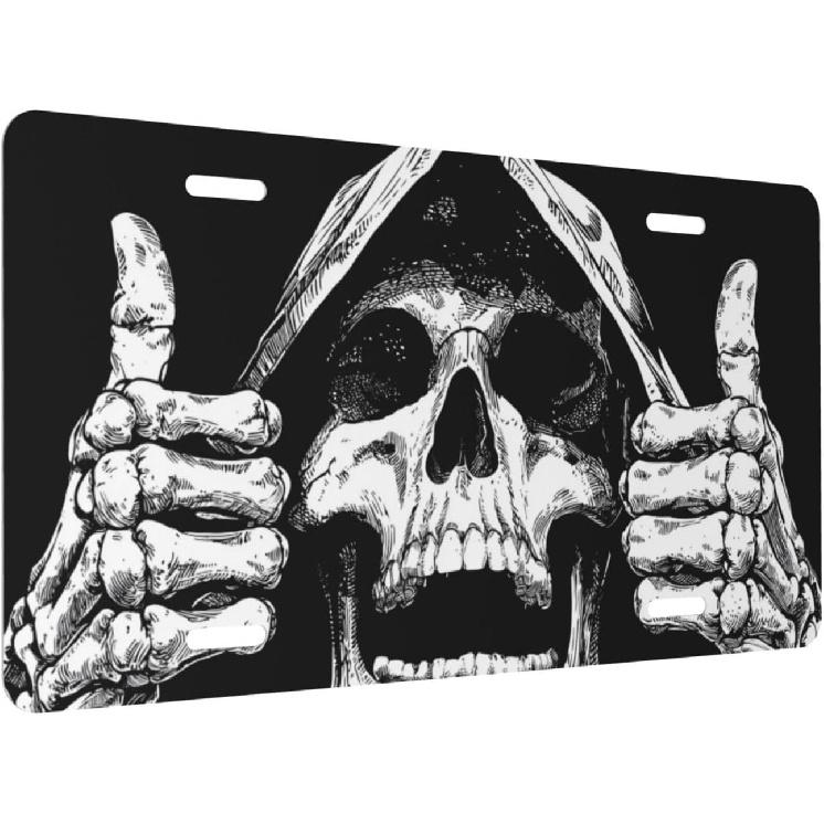 Front License Plate Cover, American Flag Bigfoot Sasquatch Car Decor Accessory Aluminum Metal Rust-Proof US Car Plate Novelty Vanity Tag Cover