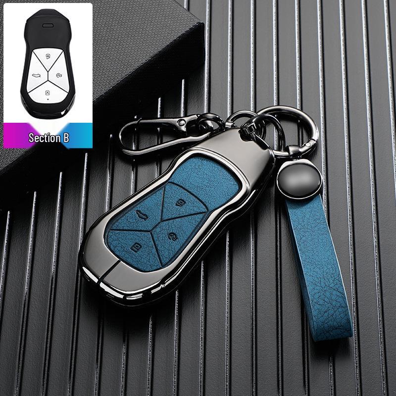 XPeng P7 Key Cover with Metal Protective Shell for 25 Mona M03/G6/G9/P7 Models