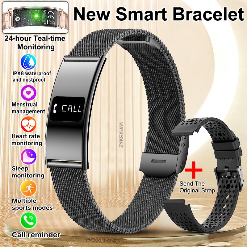 New Ultra Thin Smart Bracelet Women Fitness Tracker Heart Rate Sleep Monitor Health Smart Band IPX8 Waterproof Sports Smartwatch